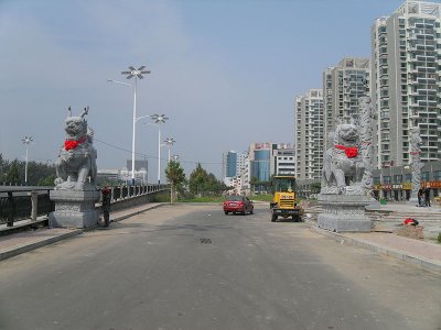 路邊石雕麒麟